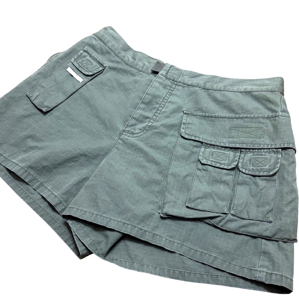 Vintage Ralph Lauren Women Green Ripstop Cargo Shorts Military Utility Size 8